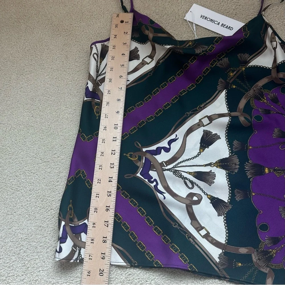 NWT Veronica Beard Sola Silk Camisole Top. Unique and Beautiful. Size 8. - Picture 8 of 12